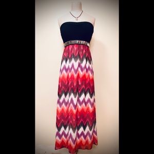 2b Strapless Maxi Dress